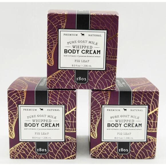 3 Beekman 1802 Goat Milk Moisturizing Fig Leaf Whipped Body...